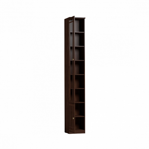 Шкаф для книг 1 дв. Sherlock 31 орех шоколадный правый фото 2