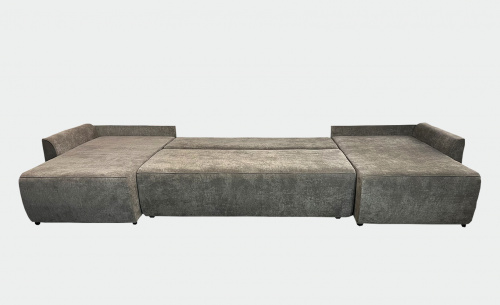 Угловой П-образный диван-кровать Марсель серый темный фото 2