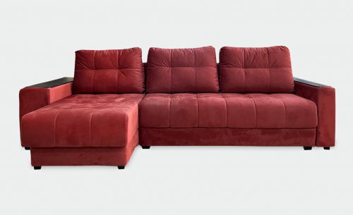 Угловой диван-кровать Прадо левый терракотовый
