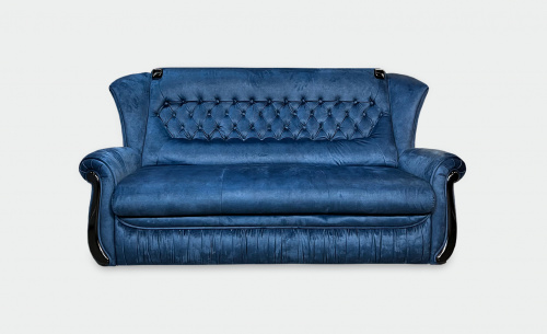 Прямой диван-кровать Фаворит синий
