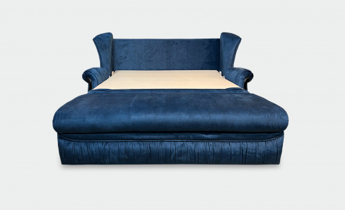 Прямой диван-кровать Фаворит синий фото 2